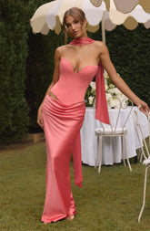 Bernadette Maxi Skirt - Coral Pink Skirt XS Babyboo Fashion Premium Exclusive Design